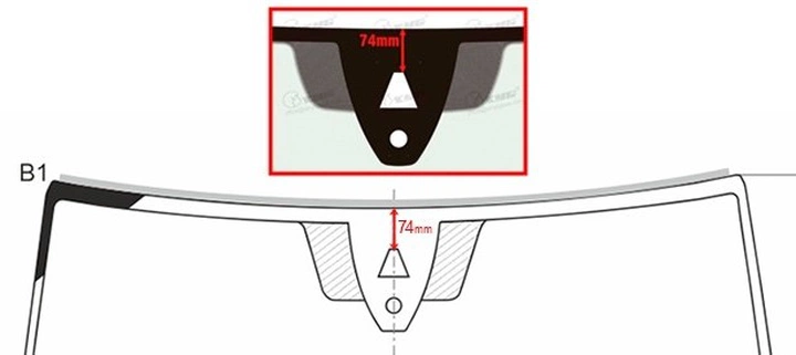 VW PASSAT B8 4D SAL/5D EST 2020-Стекло ветровое Зеленое + Кам -ДД-VIN от AGC